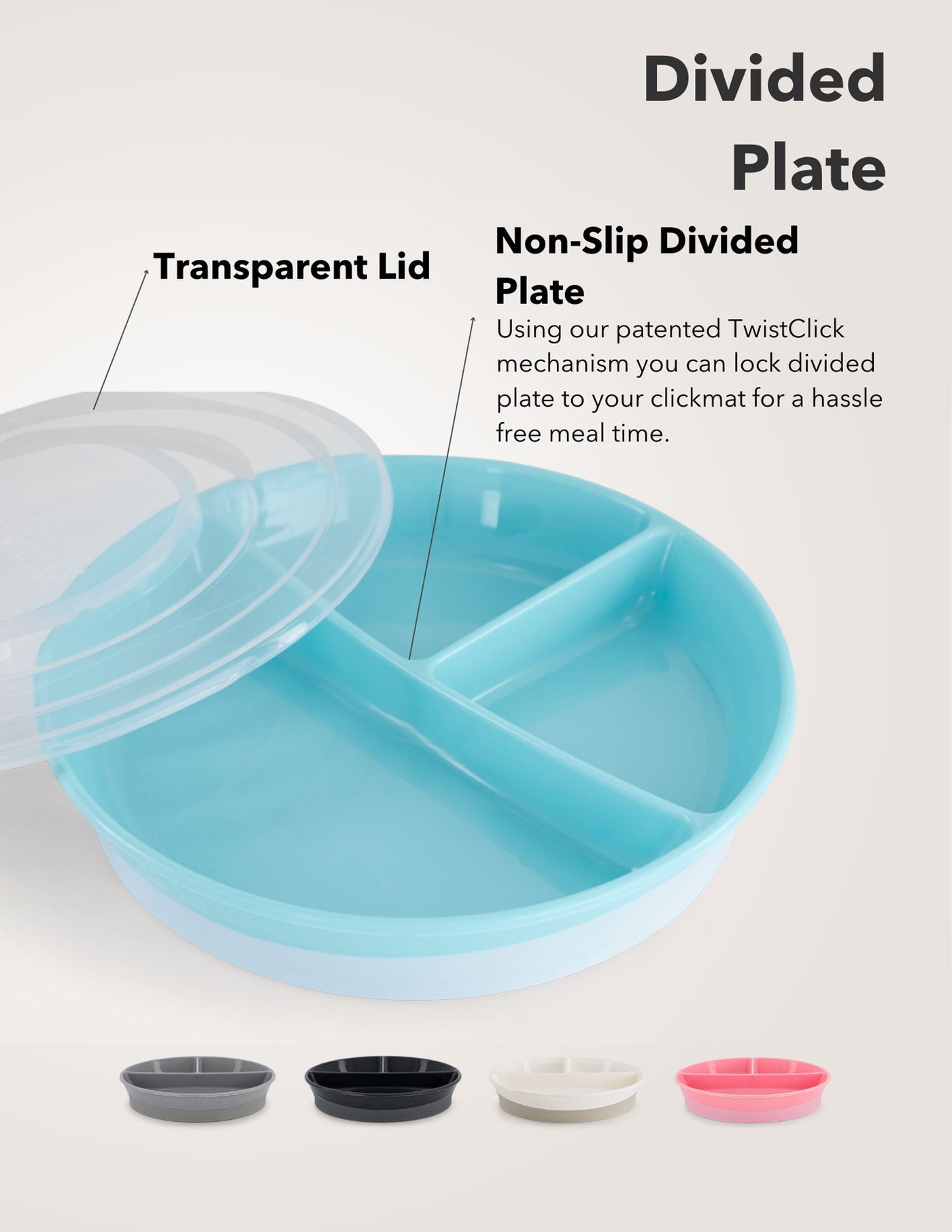 Divided Food Plate 6m+ - Twistshakeshop