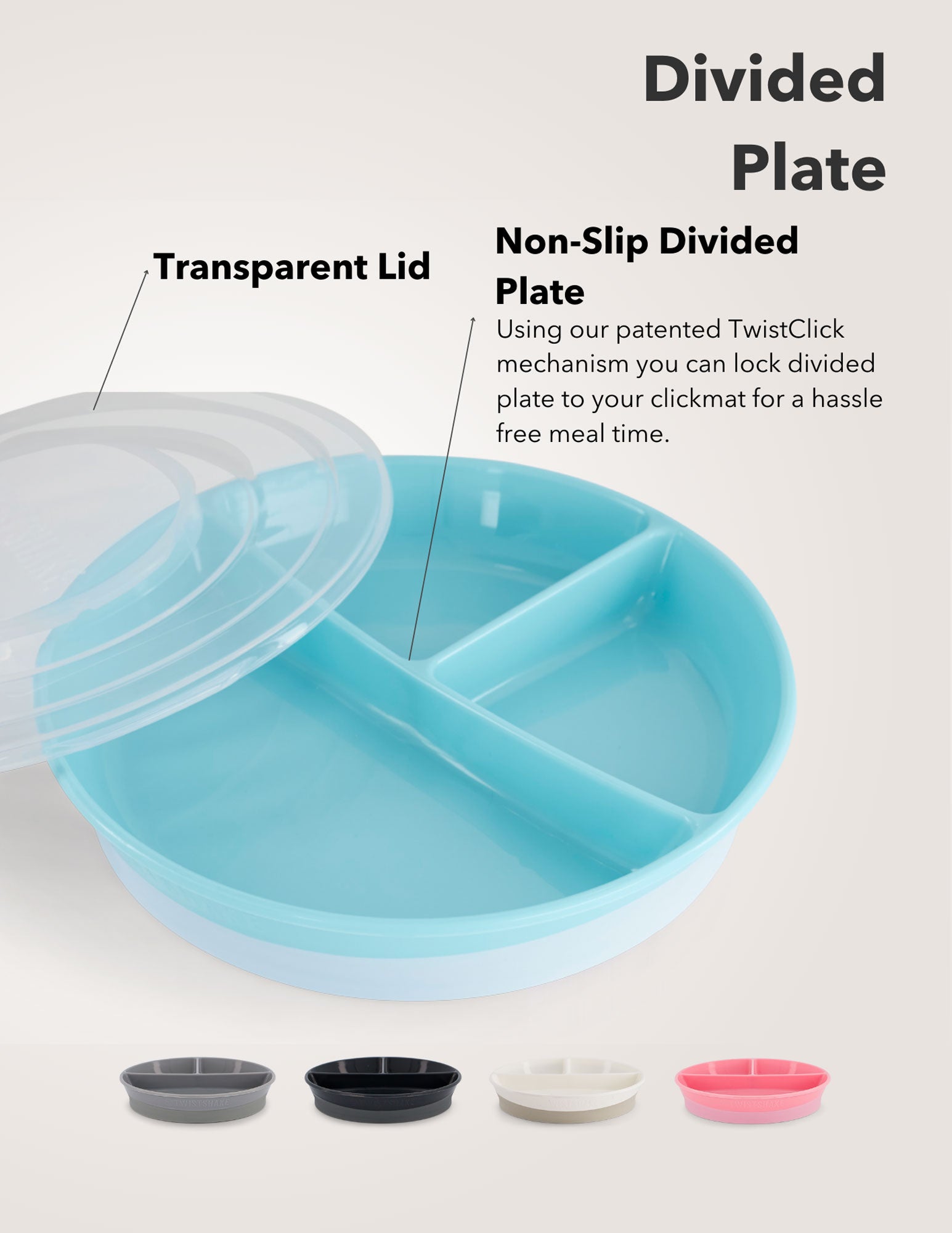 Divided Food Plate 6m+ - Twistshakeshop