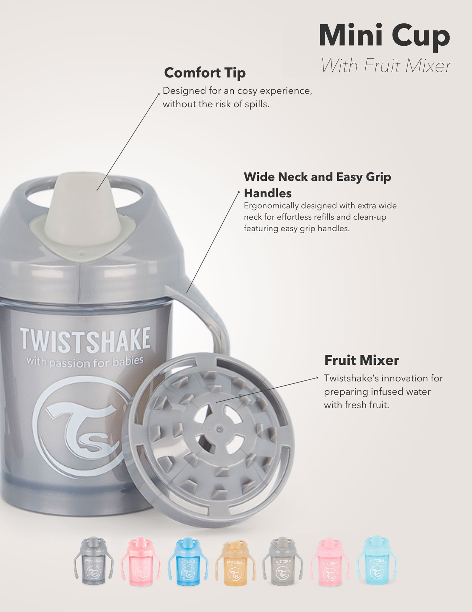 Mini Cup Prevent Spills & Avoidable Mess 230ml (8 fl oz) - Twistshakeshop